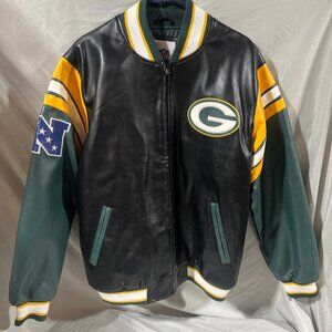 Awesome Green Bay Packers NFL Zip Bomber Jacket Large